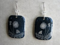 Blue & White Queen Anne's Lace Earrings Pysanky Eggshell Jewelry By So Jeo : pysanky pysanka ukrainian easter egg batik art eggshell jewelry pendants earrings drop dangle etched flowers gift women accessories accessory pendant necklace bail crystal finding sterling silver filled sojeo flowers celtic purple white red pink brown green purple orange cream burgundy magenta teal turqoise crows crow blue black so jeo art handmade